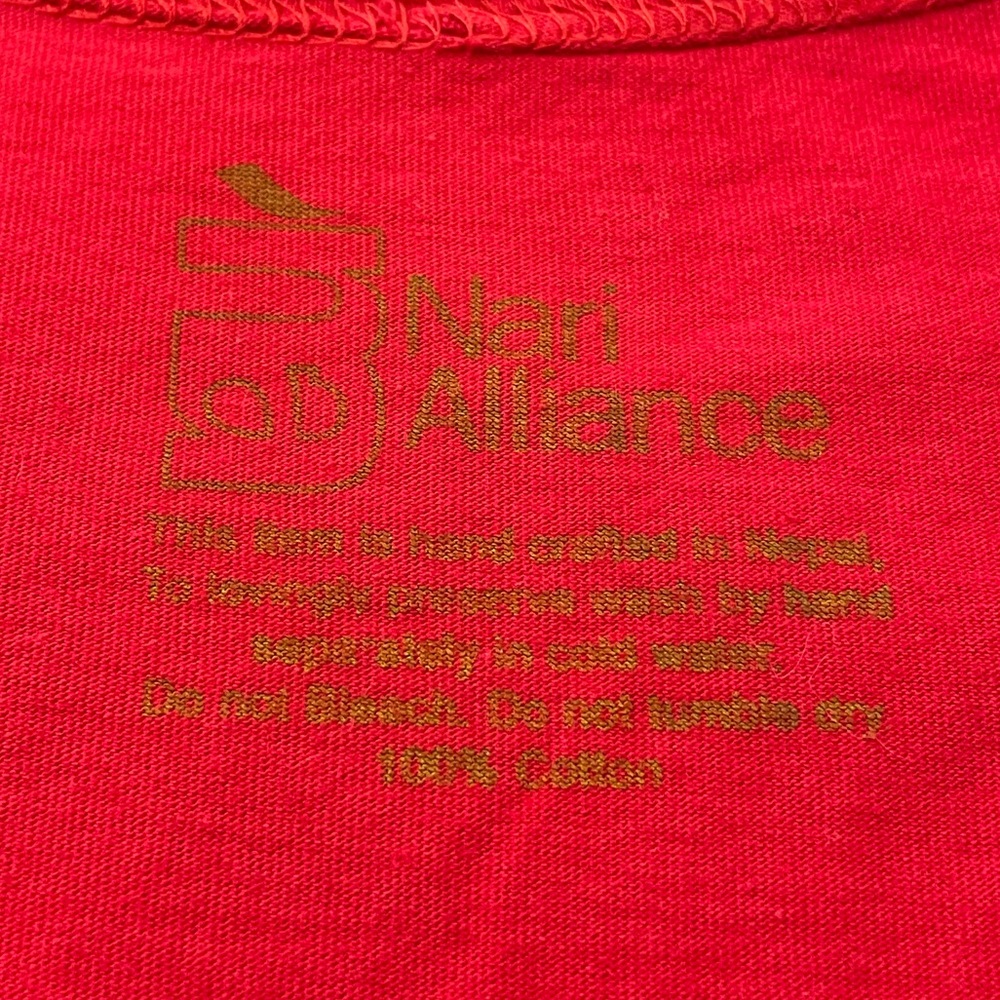 Nari Alliance red sleeveless dress w/ unique appliqué & embroidery sz M - Picture 8 of 12